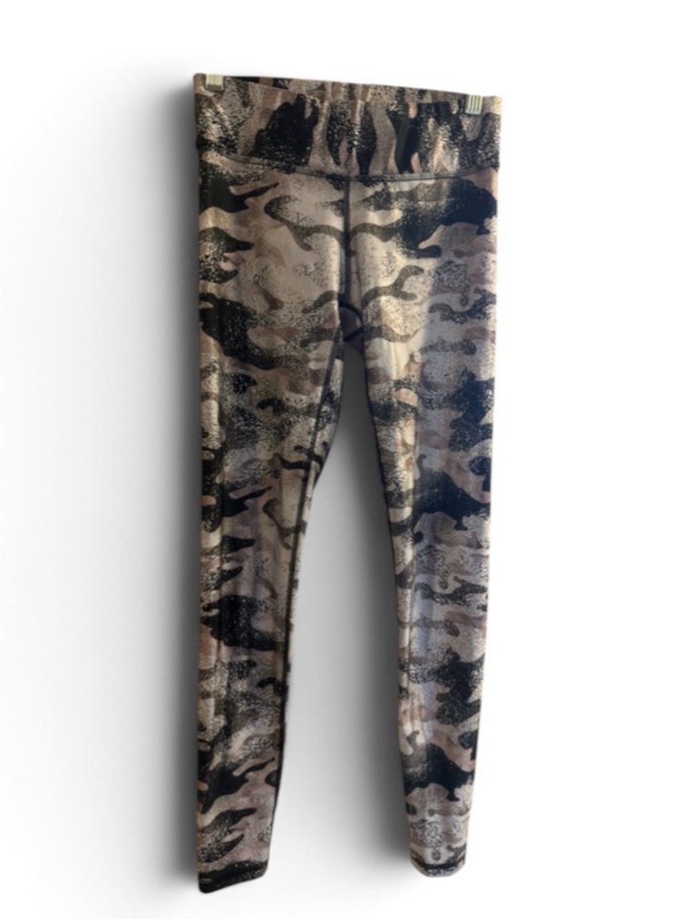 Terez Camouflage Leggings in Brown, Black, Tan, blush
